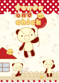 Panda and chick