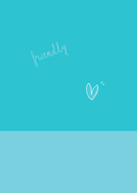Friendly turquoise blue