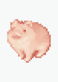 Pig Pixel Art Theme  BW 01