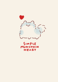 simple munchkin Cat heart beige.