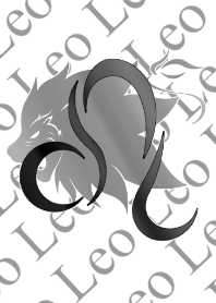 Twelve constellations -Leo3 white-