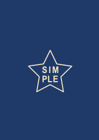 シンプル スター(ネイビー ベージュ)