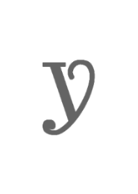 イニシャル「Y」シンプル
