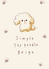 simple toy poodle beige.