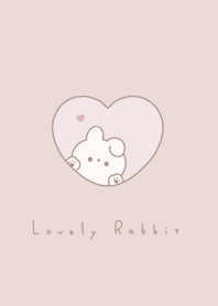 Rabbit in Heart(line)/pinkbeigeLB>