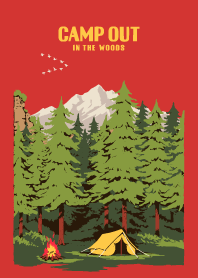 營地：在樹林裡 (紅)