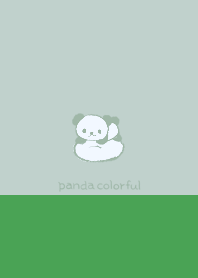 Panda colorful -- green 02