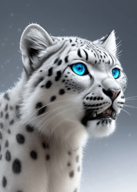 Dreamy white snow leopard 862D71