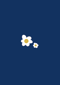 Navy : White Flower