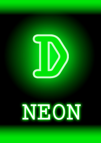 【D】イニシャル ネオン 緑