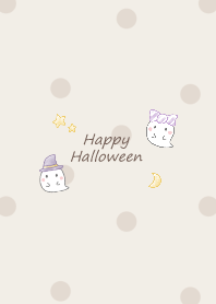 Halloween ghosts -brown- dot