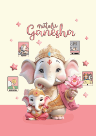 Ganesha Cute Pink : Wealth&Money Flows!