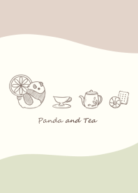 Panda and Tea* -green- wave