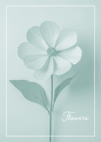 bluegreen simple flower04_1