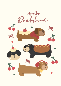 Hi Dachshund cute minimal..