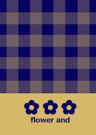 Flower and check pattern 5 from J