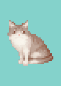Cat Pixel Art Theme  Green 07