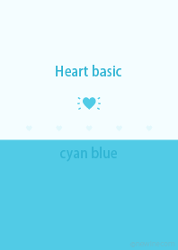 Heart basic cyan blue