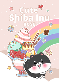 Black Shiba Inu Galaxy sweets Dry rose