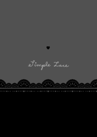 Lace /gray black