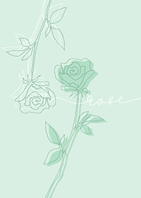 SIMPLE FLOWER -MINT GREEN ROSE-