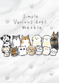 simple Various dogs marble.
