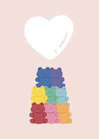 Cute gummy bear /pink series