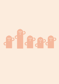 Haniwa simple orange flat