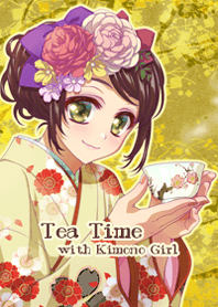 Tea Time with Kimono Girl
