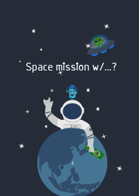 Space mission w/...? (White)