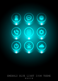 EMERALD BLUE LIGHT ICON THEME 2 #cool