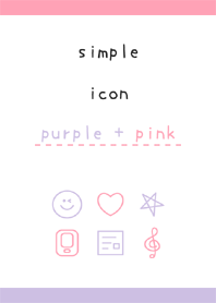 simple icon purple+pink