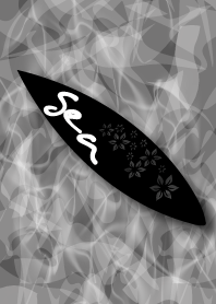 Surfing at the sea -BLACK-