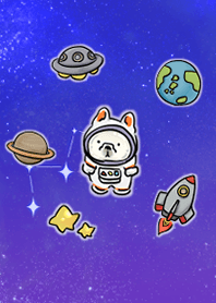 bulldog prancis astronot