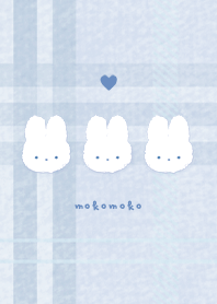 Rabbit Patch x Plaid  - Blue 01