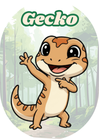 ตุ๊กแกน้อยน่ารัก (สีเขียว 01)