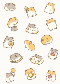 Cute fat hamster.