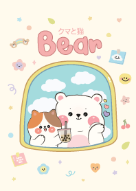 หมีอ้วนกับแมวน้อย : Bear & Cat Cute