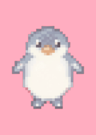 ธีม Penguin Pixel Art สีชมพู 04