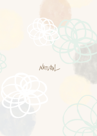 花と水彩丸 グレー25