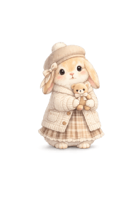 Cozy Chic: Beige Bunny