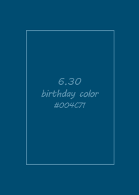 birthday color - June 30
