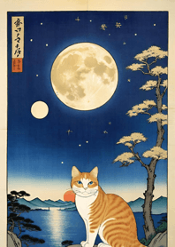 Cat under the Moon f9eCFd