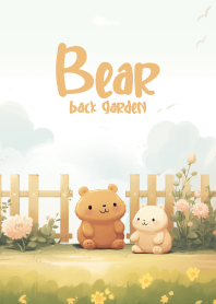 cute bear in cute garden 1