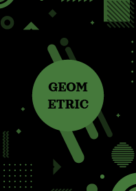Geometric Fern Green Black