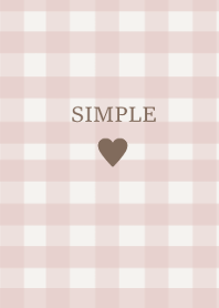 SIMPLE HEART //check brownpink