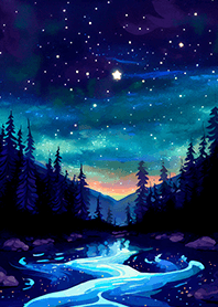 Beautiful starry night view#1348