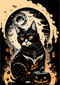 halloween cat Ee8448