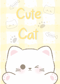 แมวน่ารัก สีเหลือง