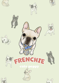 frenchie4 / pale green